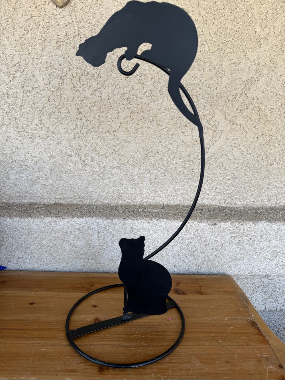 Black Cat Hanging Ornament Stand - Decorative Cat Display
